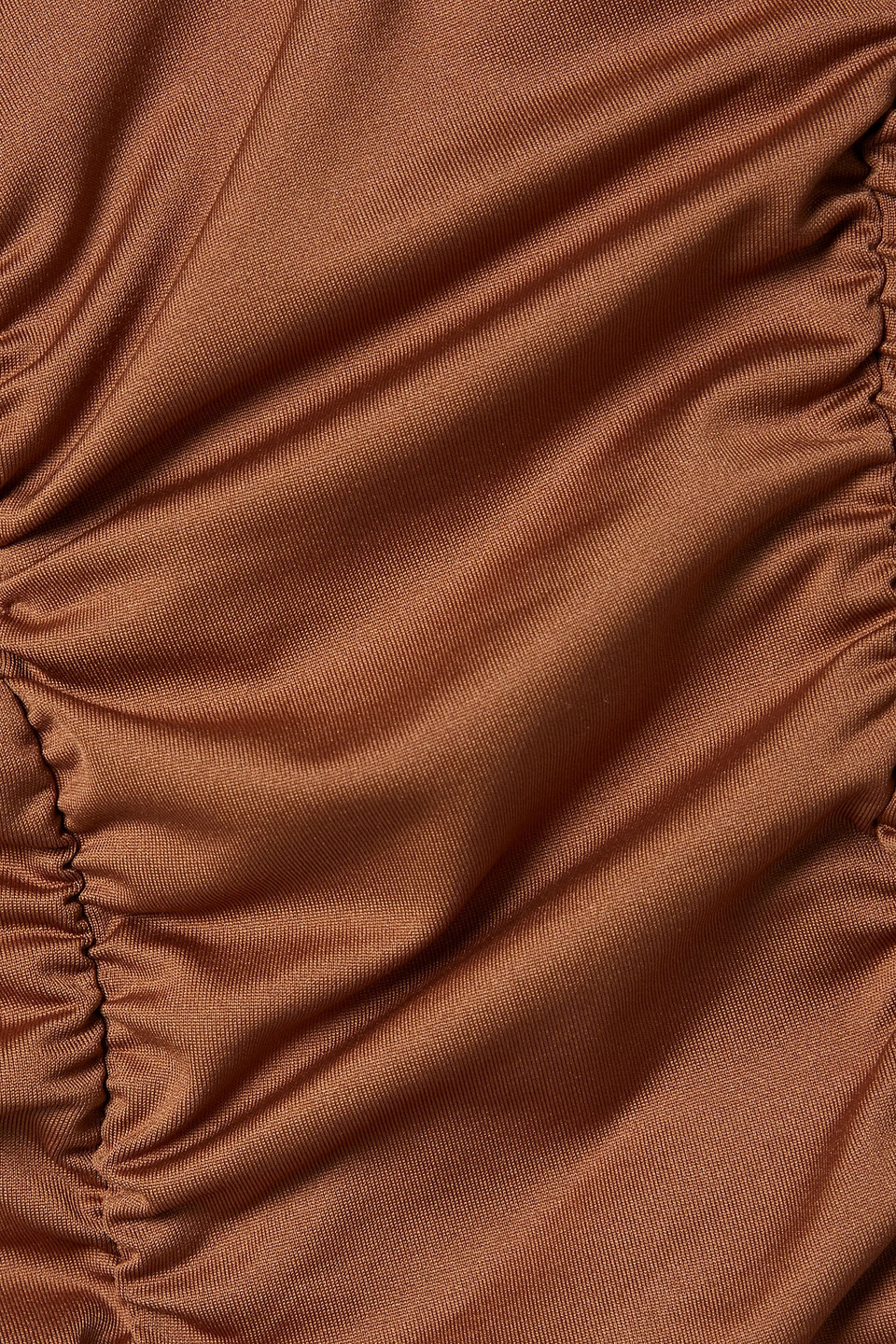 TIBI RUCHED STRETCH-SATIN JERSEY BODYSUIT