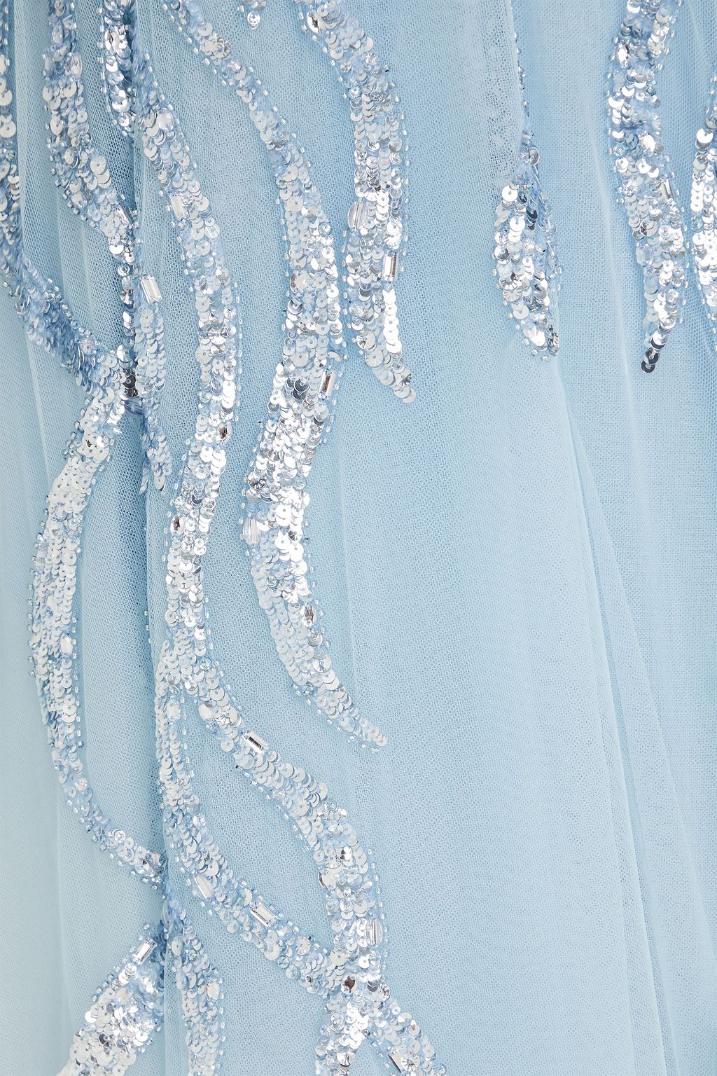 ZUHAIR MURAD 장식 디테일 튤 미디 드레스