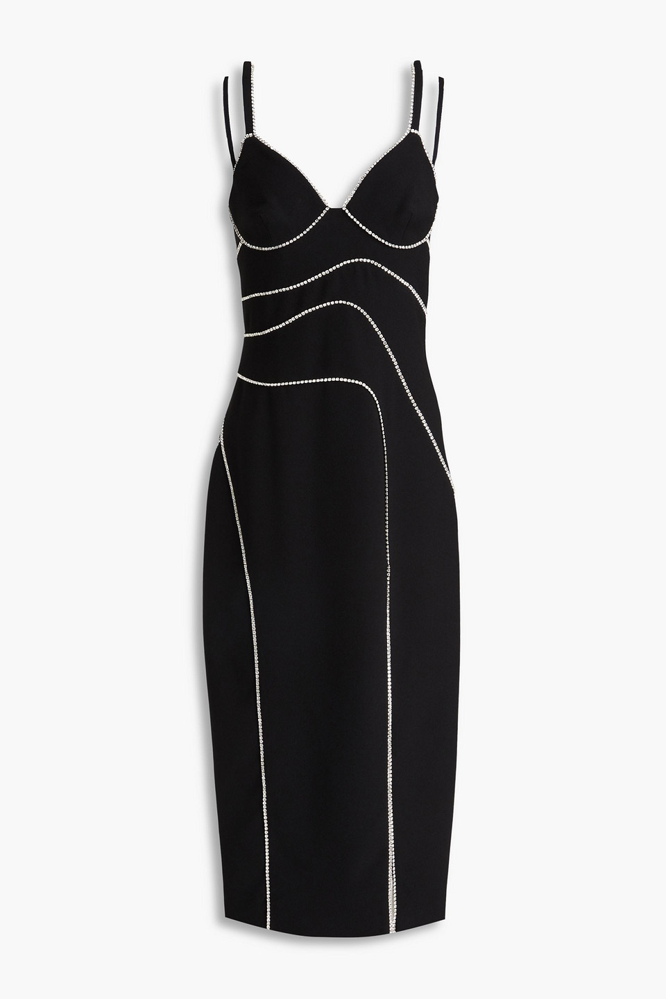 Zuhair Murad Crystal-embellished Crepe Gown In Black