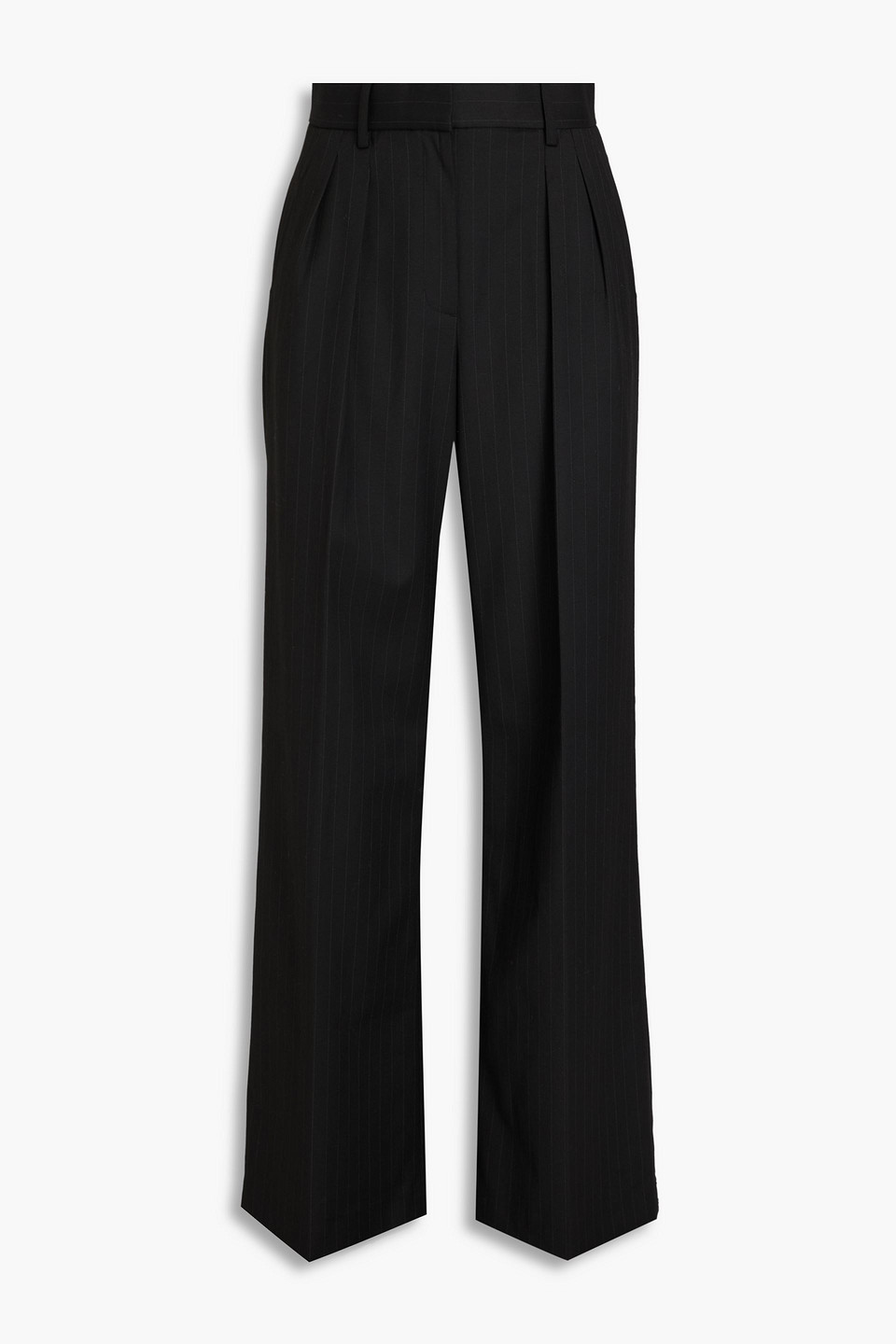 Charlie pinstriped twill wide-leg pants