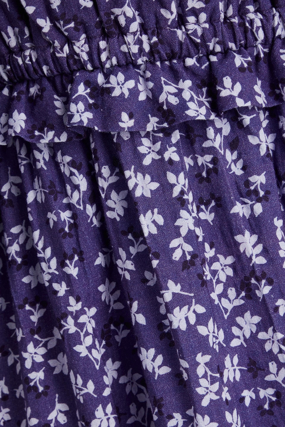 Peony Swimwear Off-the-shoulder Cotton And Ecovero-blend Maxi Dress In Indigo