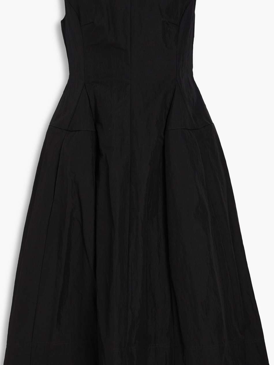off-the-shoulder taffeta midi dress