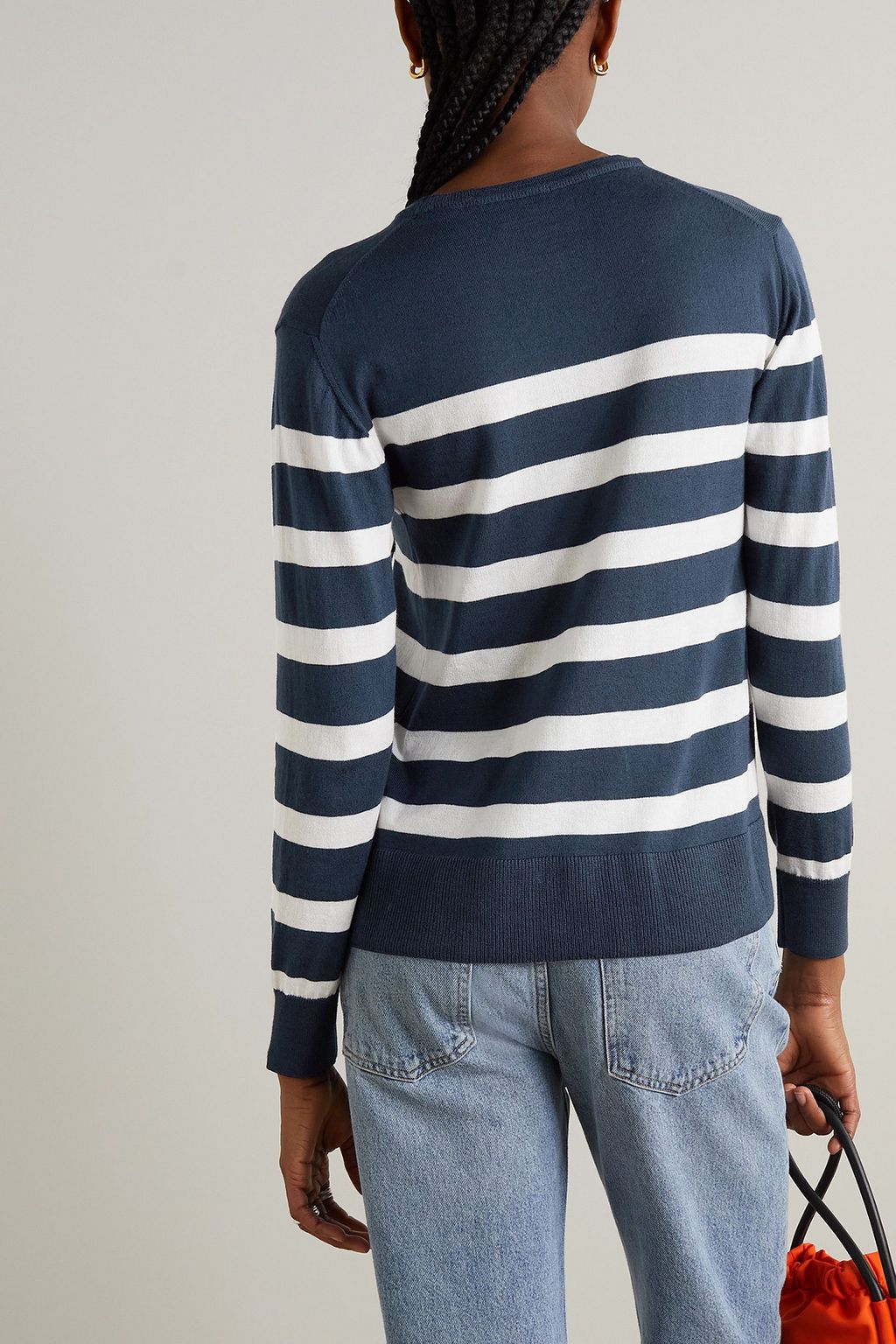 WE NORWEGIANS Hjellestad striped merino wool and cotton-blend sweater