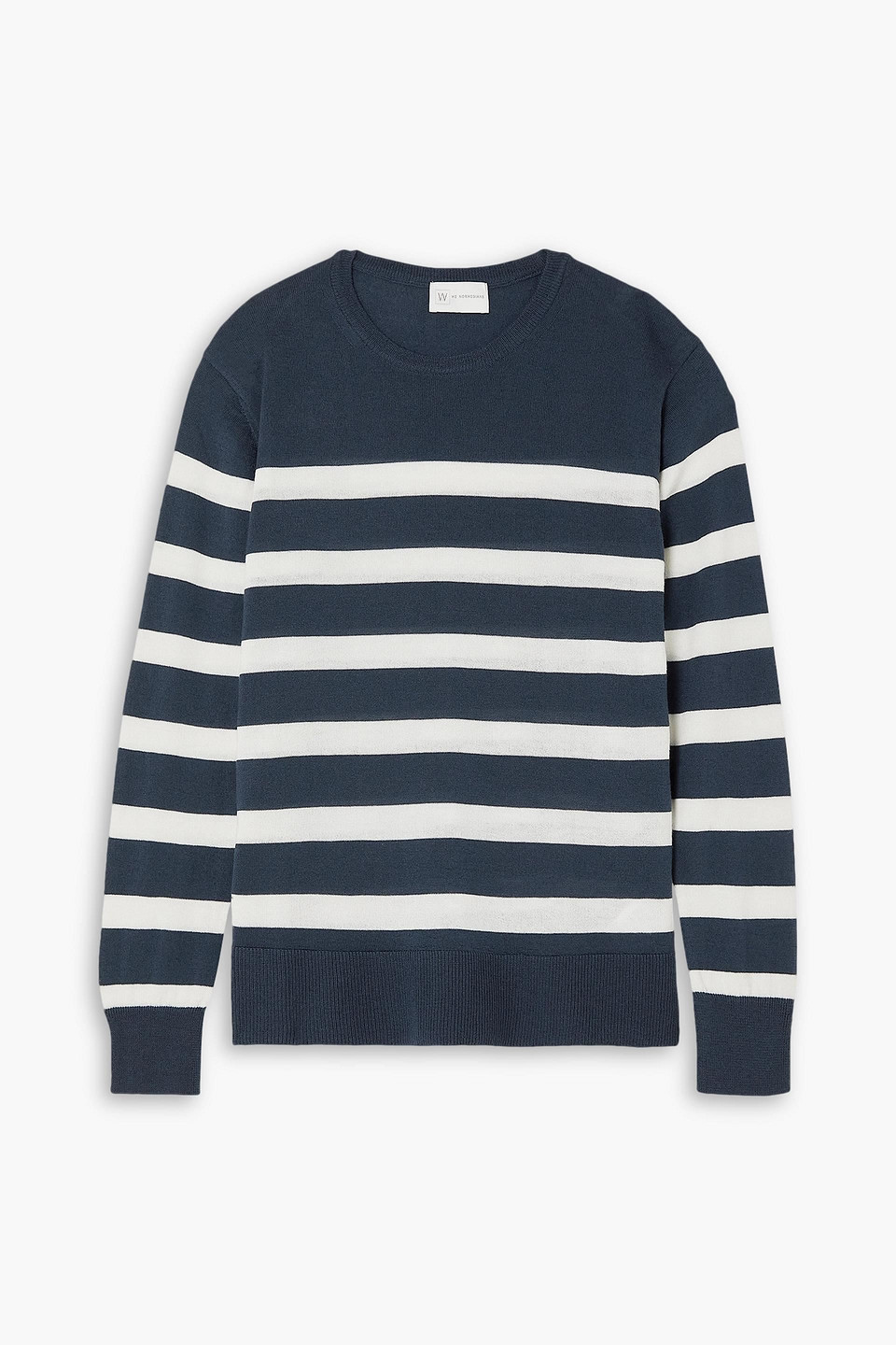 Hjellestad striped merino wool and cotton-blend sweater