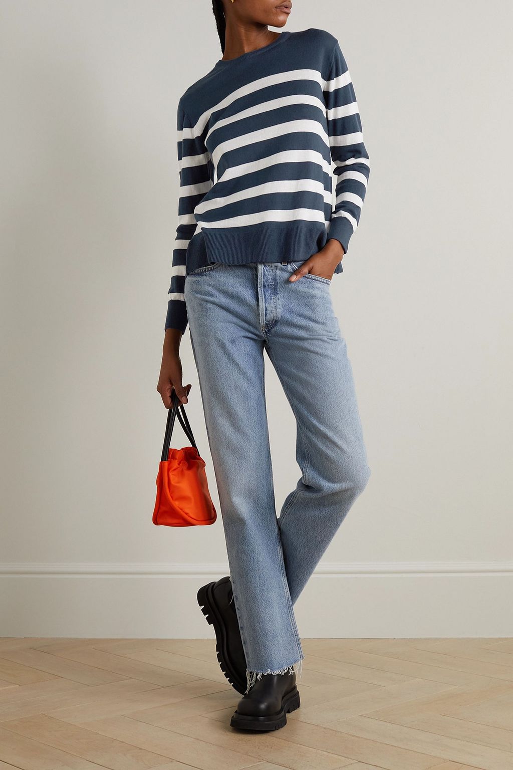 WE NORWEGIANS Hjellestad striped merino wool and cotton-blend sweater