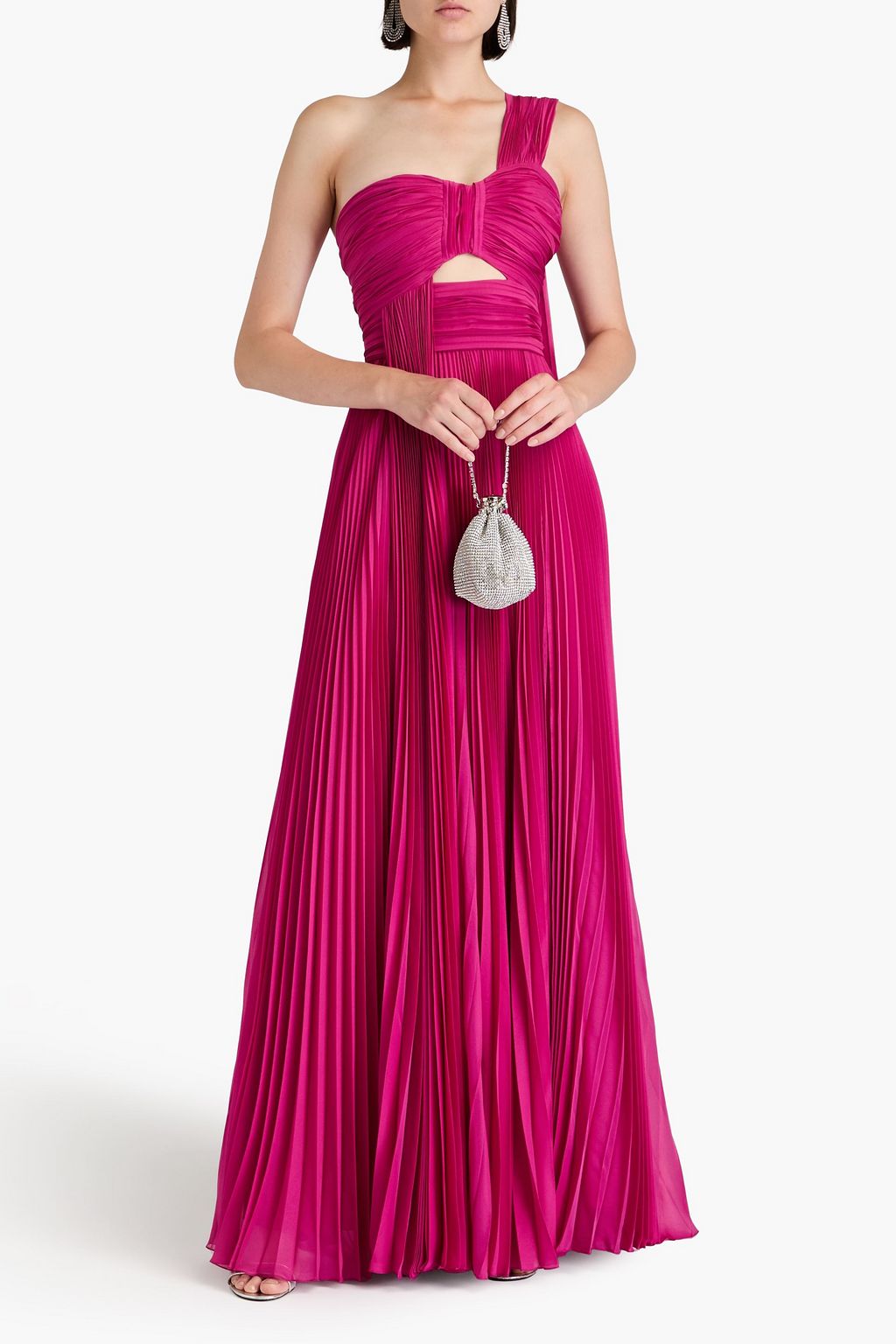 ZUHAIR MURAD فستان سهرة مكشوف الكتف من قماش بليسيه والشيفون