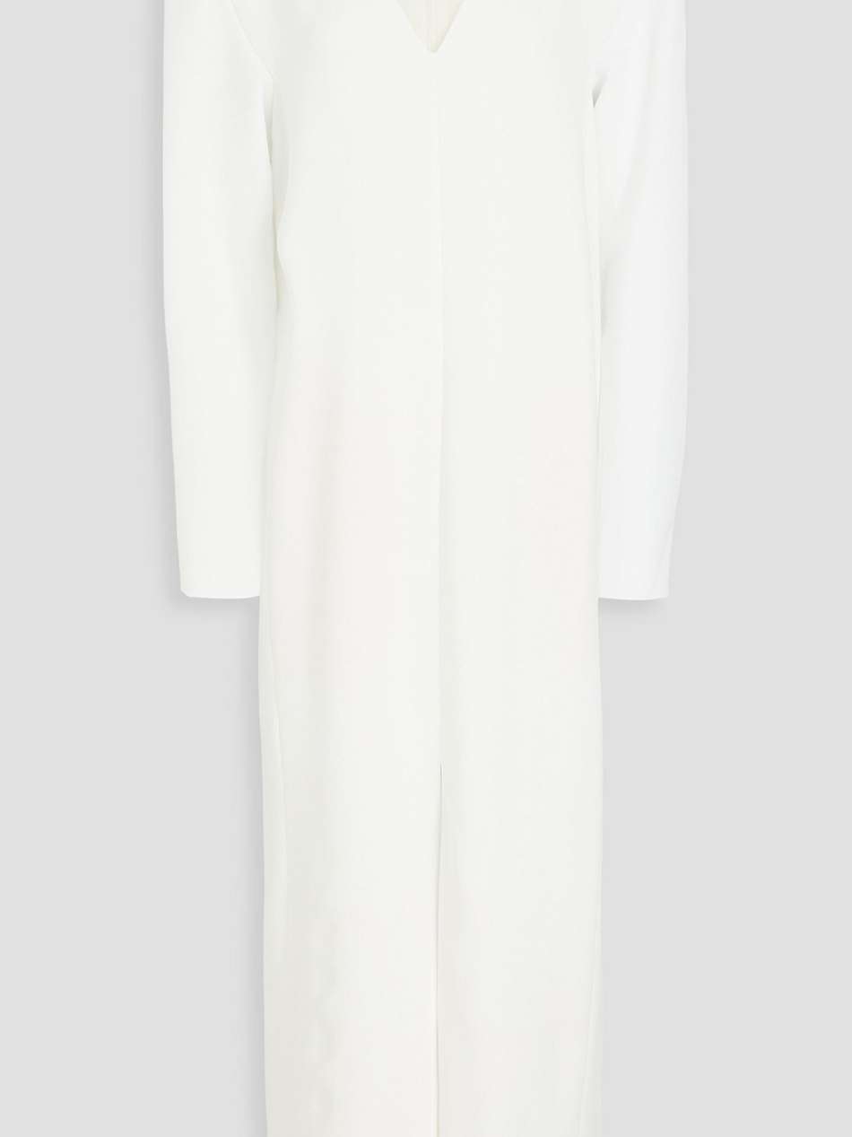 crepe midi dress