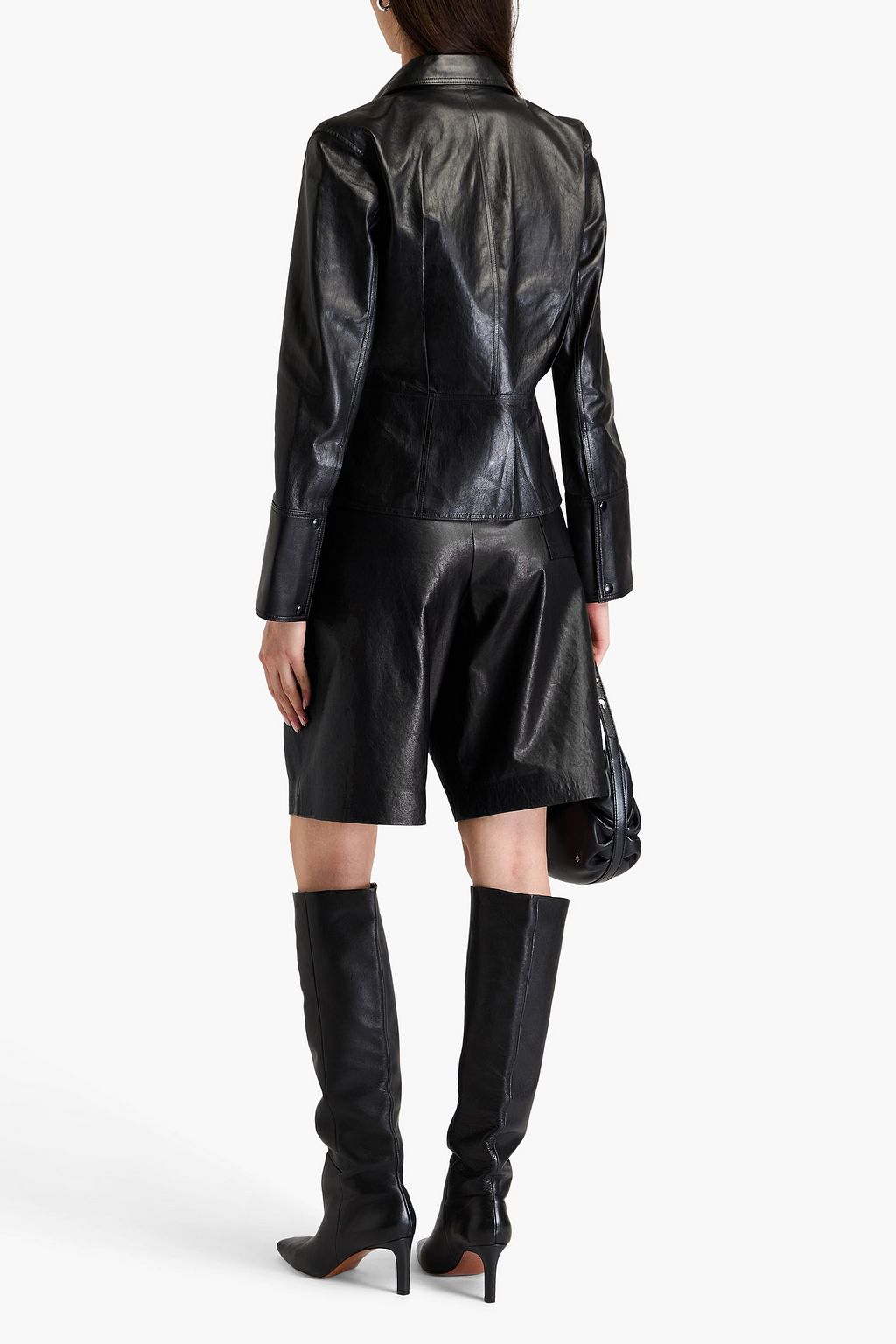HELMUT LANG قميص مصنوع من الجلد