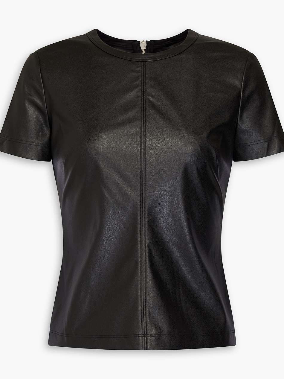 faux leather top