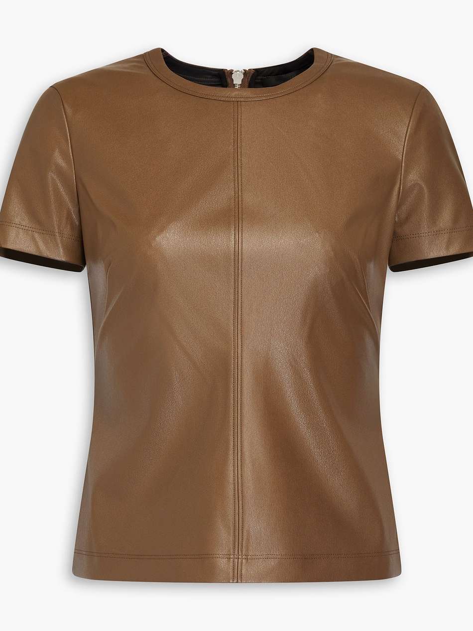 faux leather top