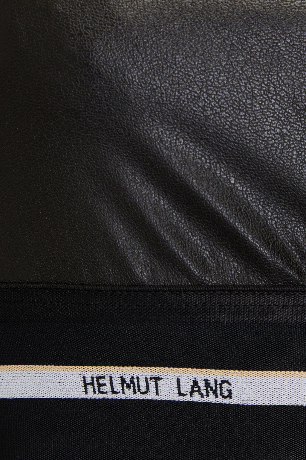HELMUT LANG بلوزة على شكل حمالة صدر من الجلد الصناعي