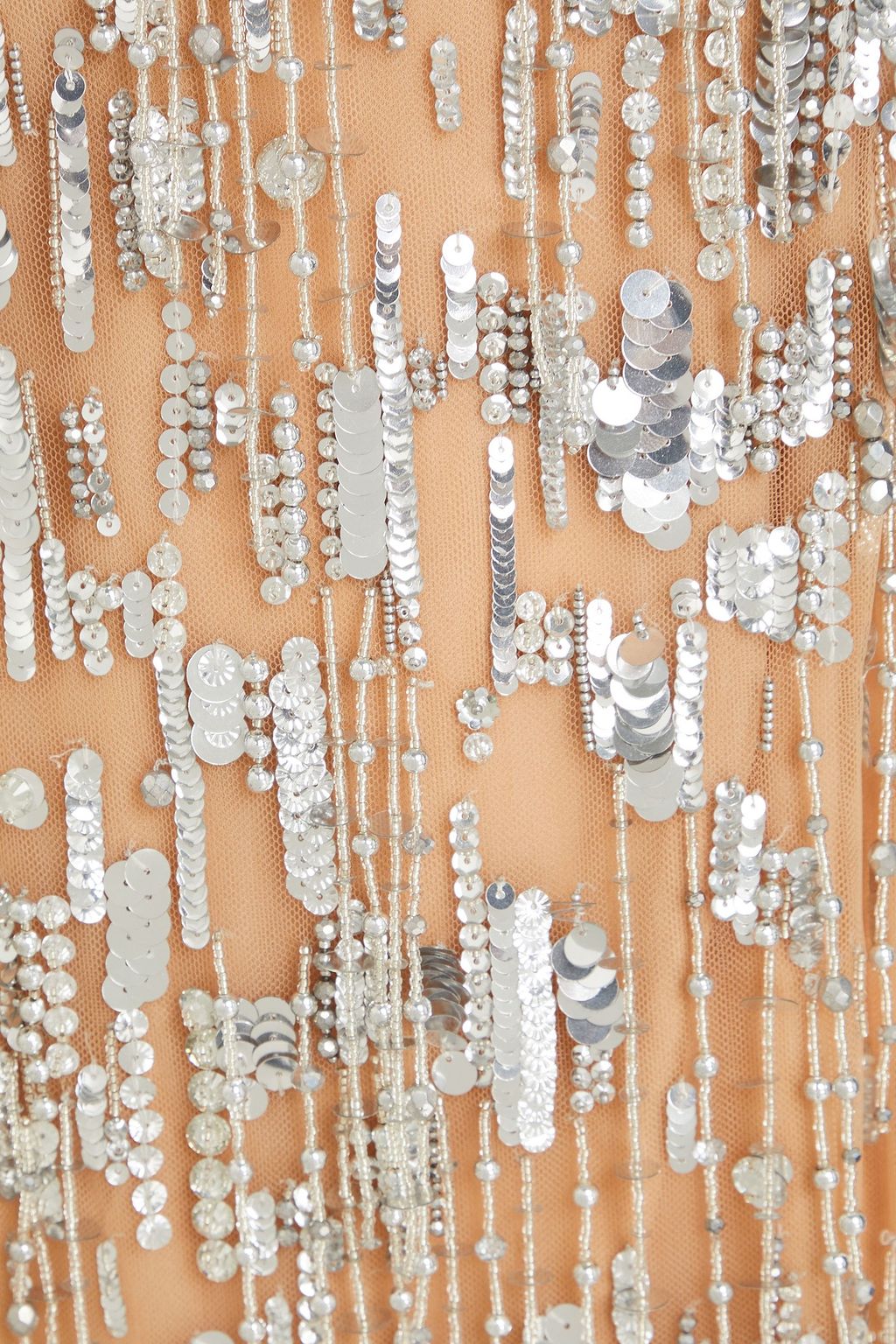 ZUHAIR MURAD 프린지 디테일 장식 튤 미니 드레스