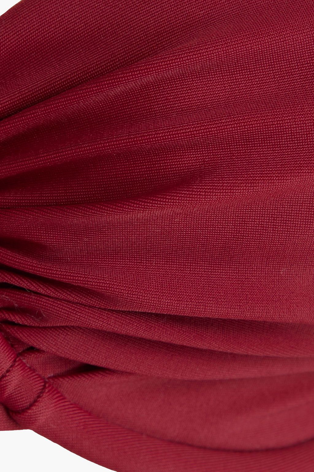 PEONY SWIMWEAR قطعة بيكيني علوية من نسيج ECONYL المطاط بثنيات بقصة بشكل باندو وأسلاك سفلية