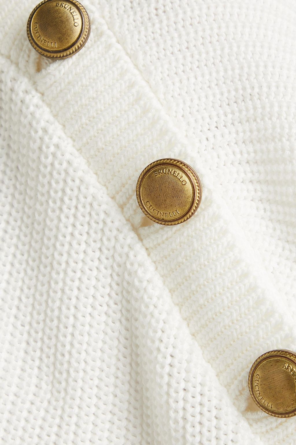 BRUNELLO CUCINELLI Bead-embellished button-detailed cotton sweater