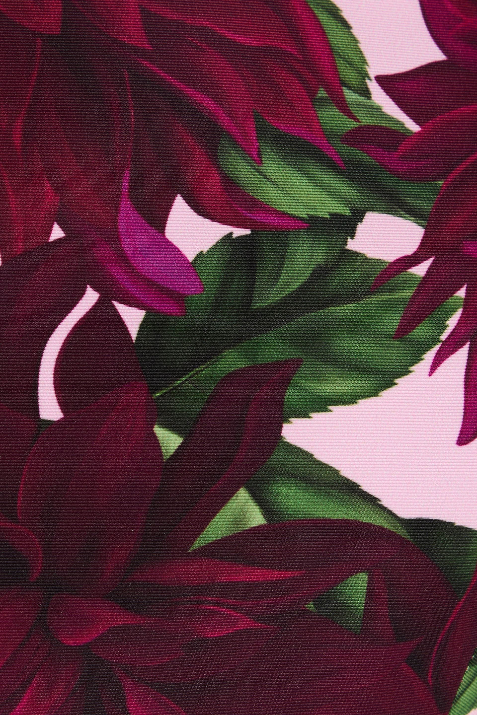Oscar De La Renta Dahlia Faille Cropped Top In Plum