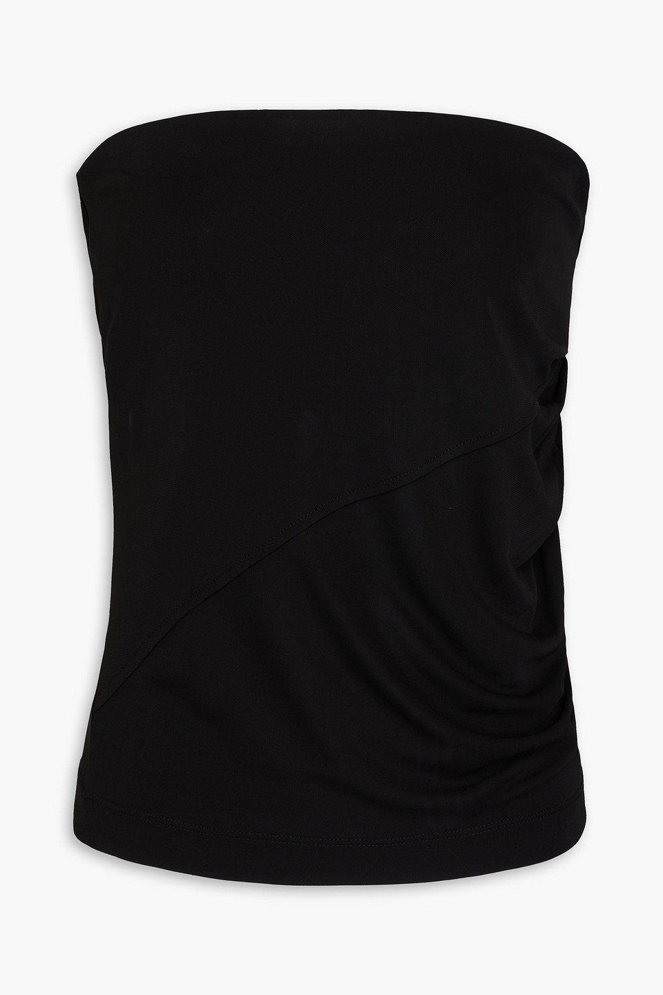 Helmut Lang Ruched Tube Top In Schwarz