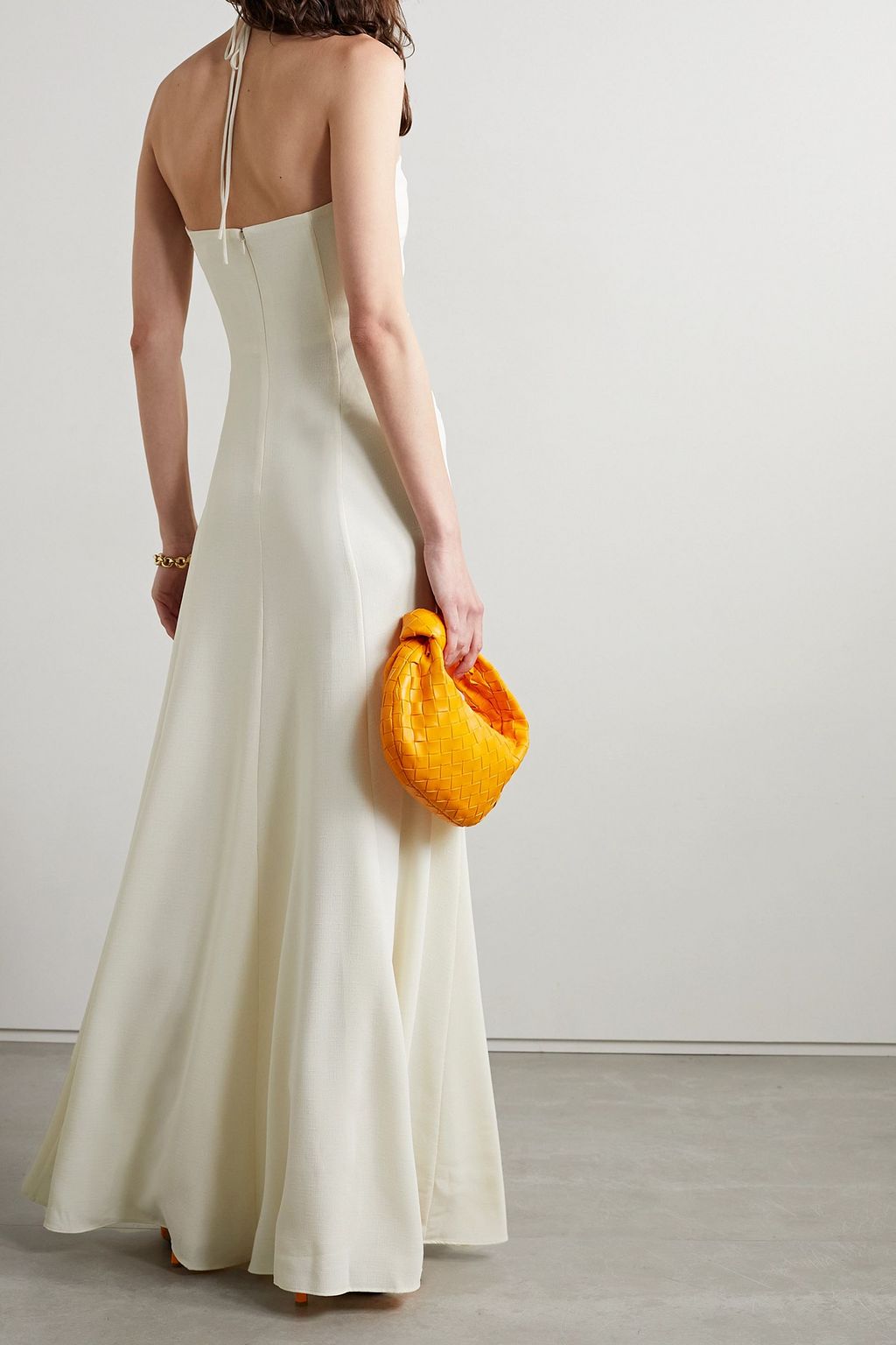SIMKHAI Wylda embellished cutout voile halterneck dress