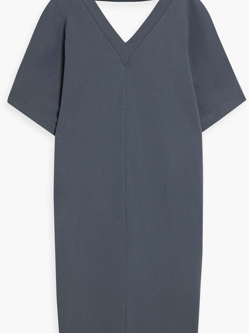 bead-embellished cotton-blend jersey dress