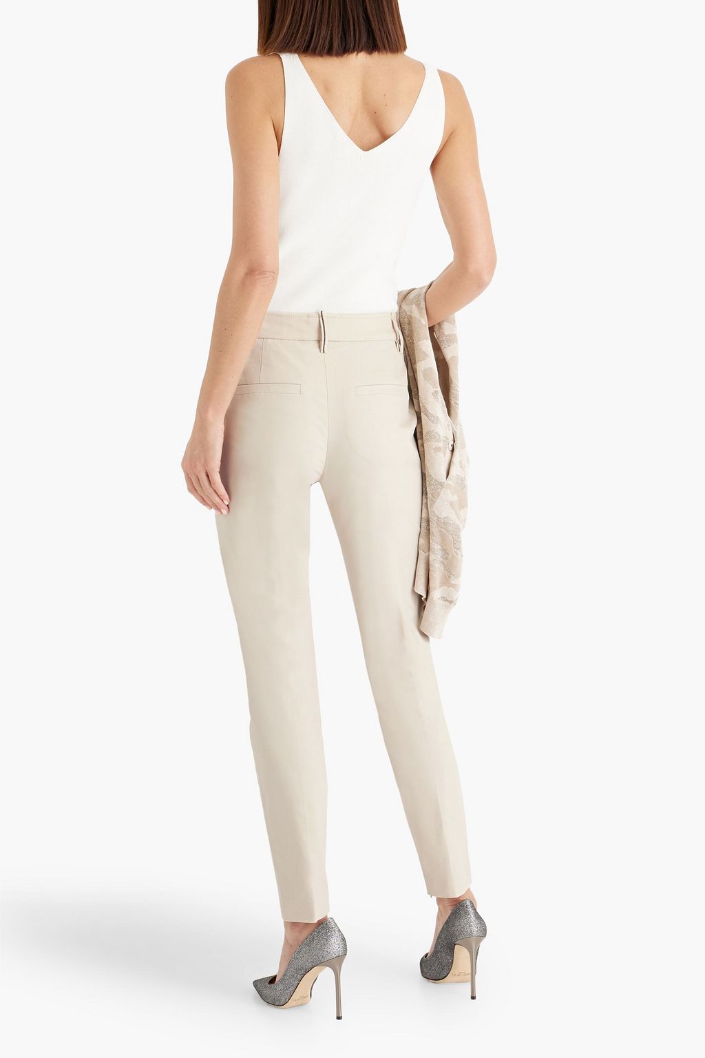 BRUNELLO CUCINELLI Cotton-blend twill slim-leg pants