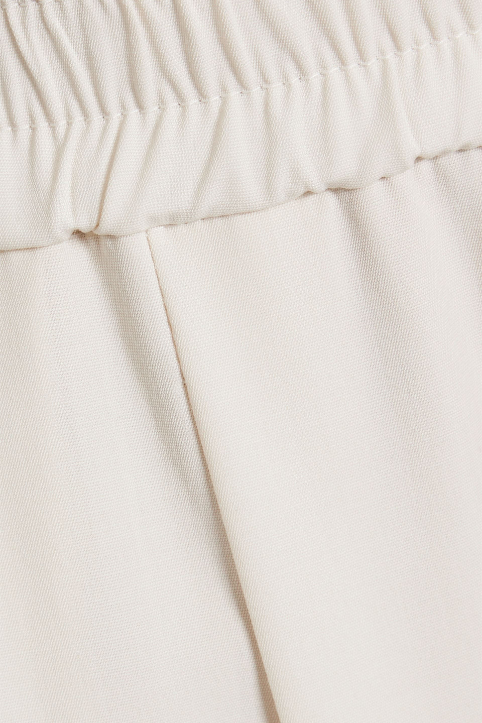 Brunello Cucinelli Crepe Wide-leg Pants In Cream