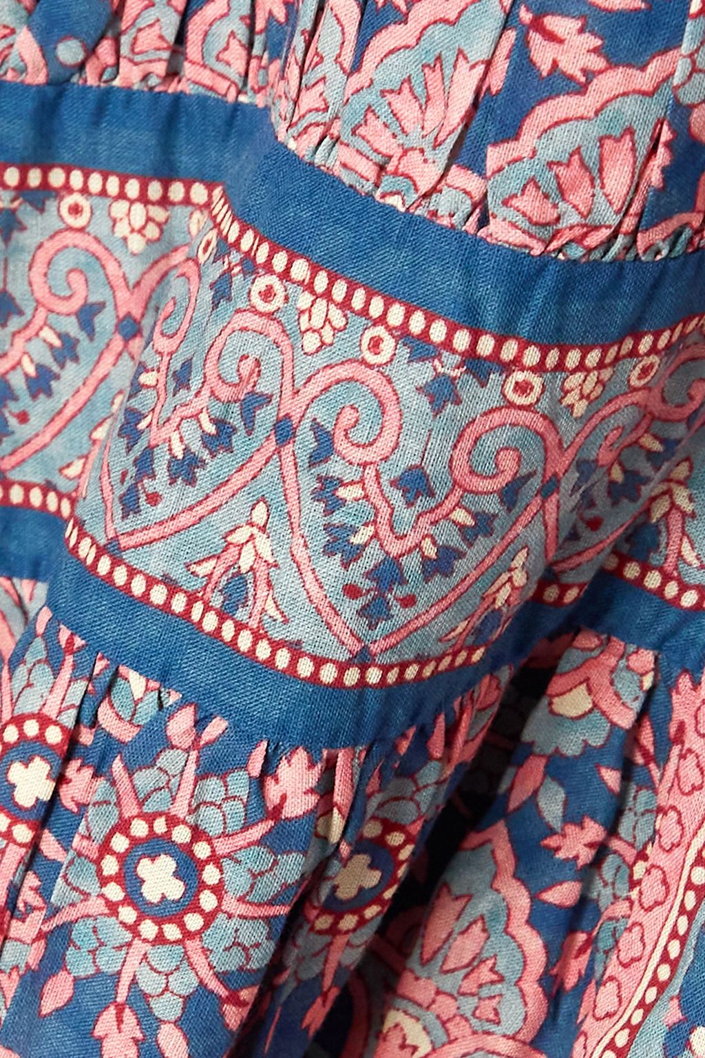 SEA Parker Bluse aus bedrucktem Baumwoll-Voile mit Schößchen