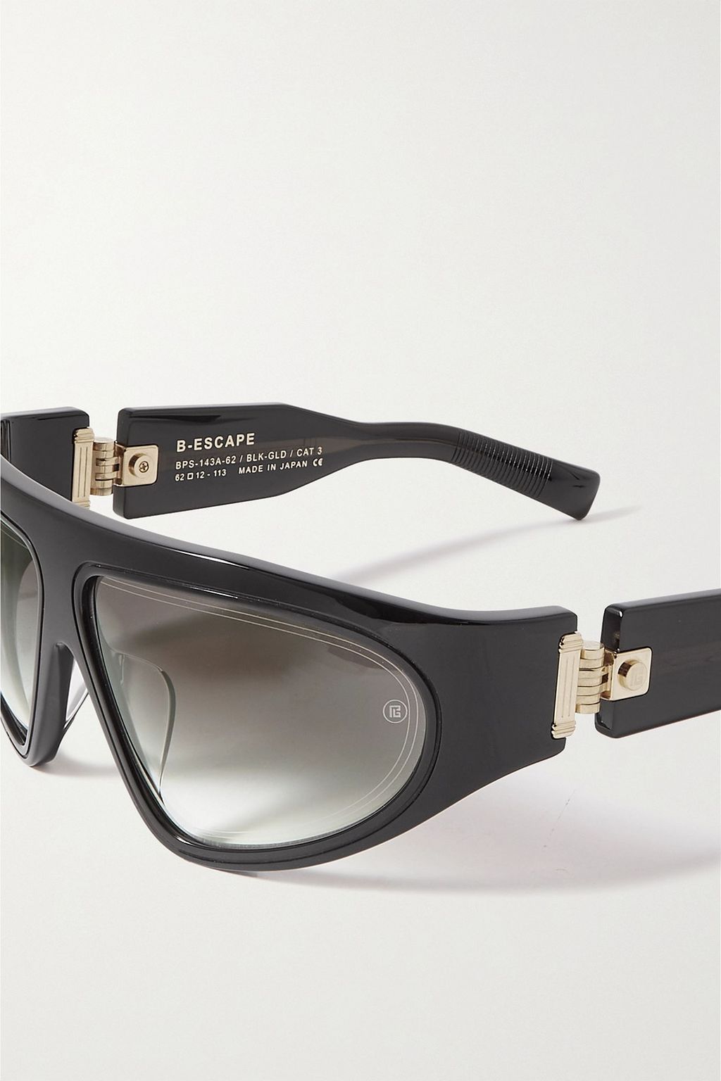 BALMAIN B-Escape D-frame acetate and gold-tone sunglasses