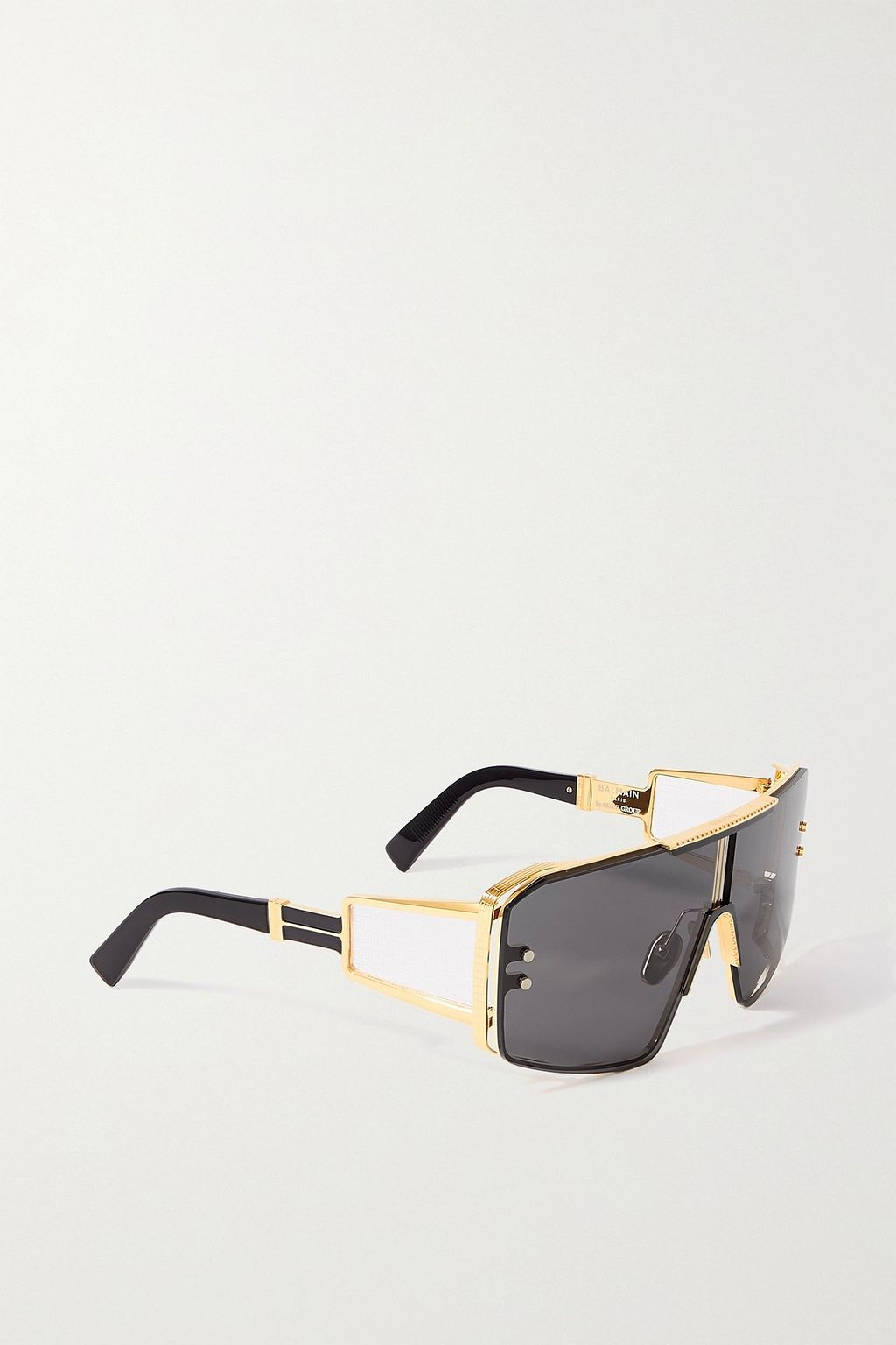 BALMAIN Le Masque oversized D-frame acetate and gold-tone sunglasses