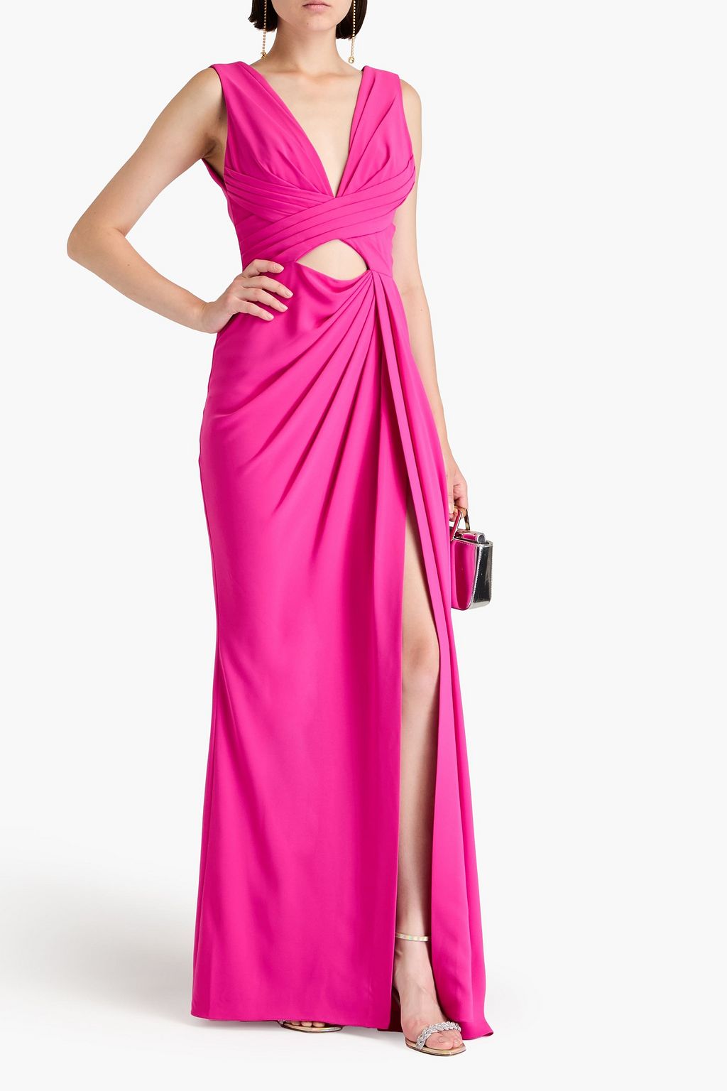 ZUHAIR MURAD Cutout draped crepe gown