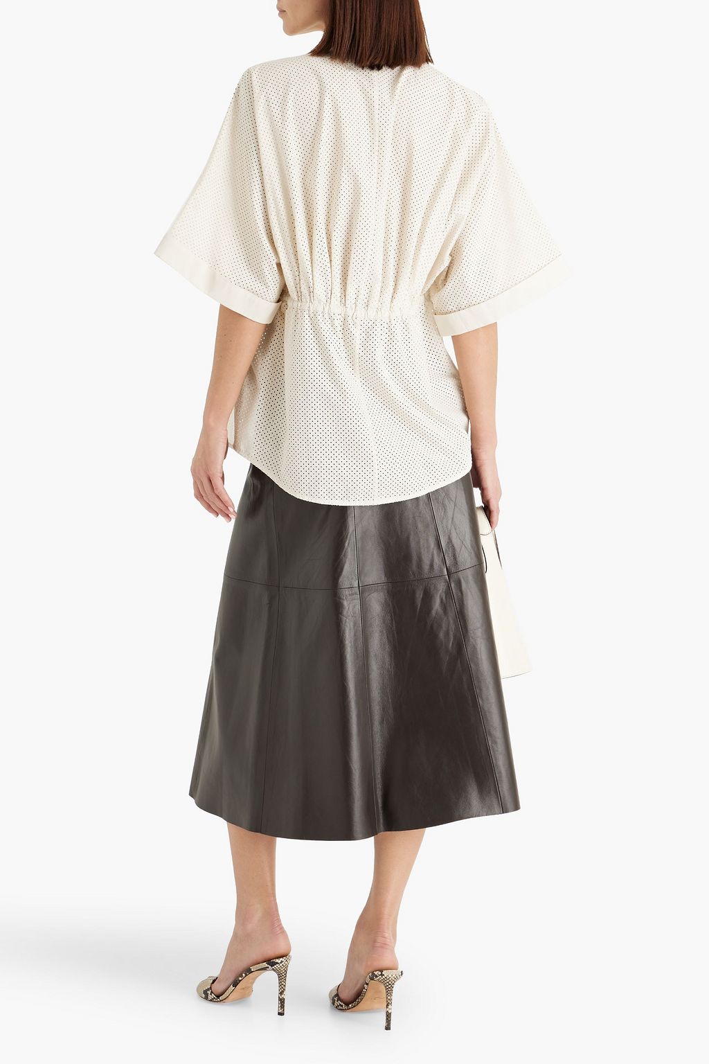 BRUNELLO CUCINELLI Perforated cotton-poplin shirt