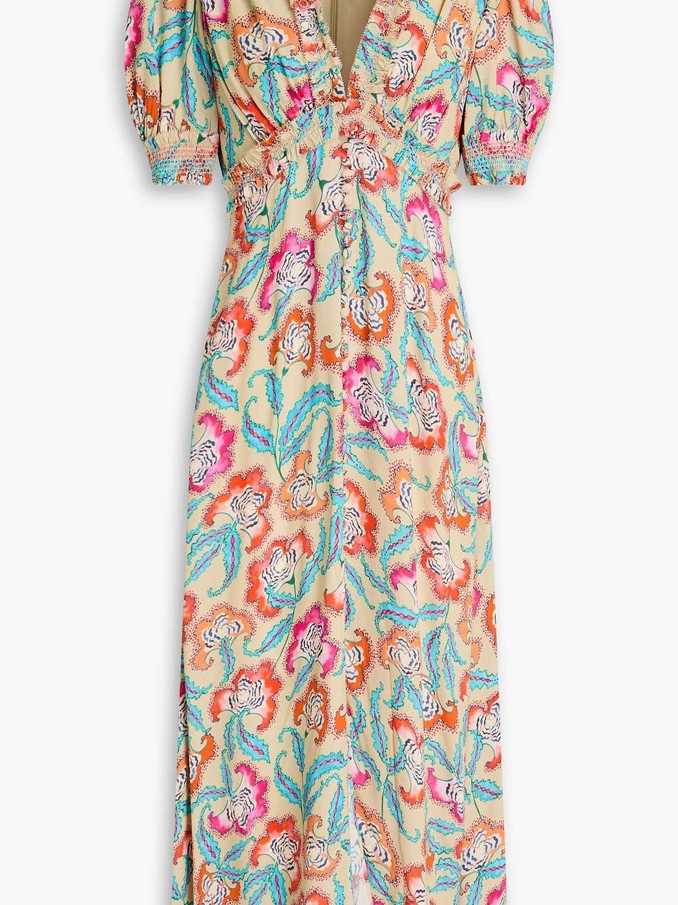 lea floral-print ecovero™-blend crepe maxi dress