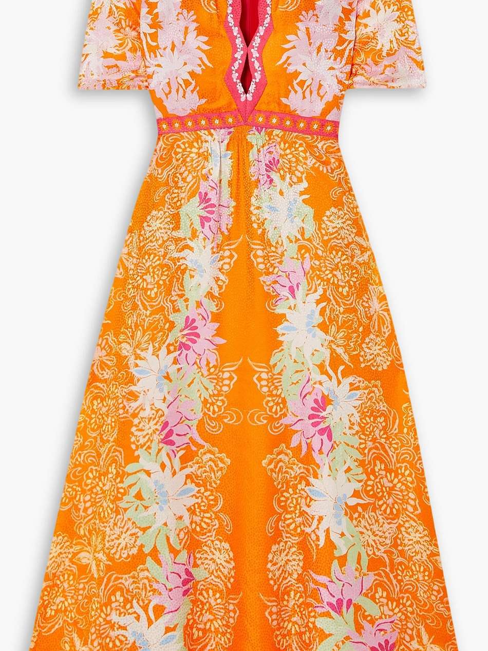 tabitha floral-print silk midi dress
