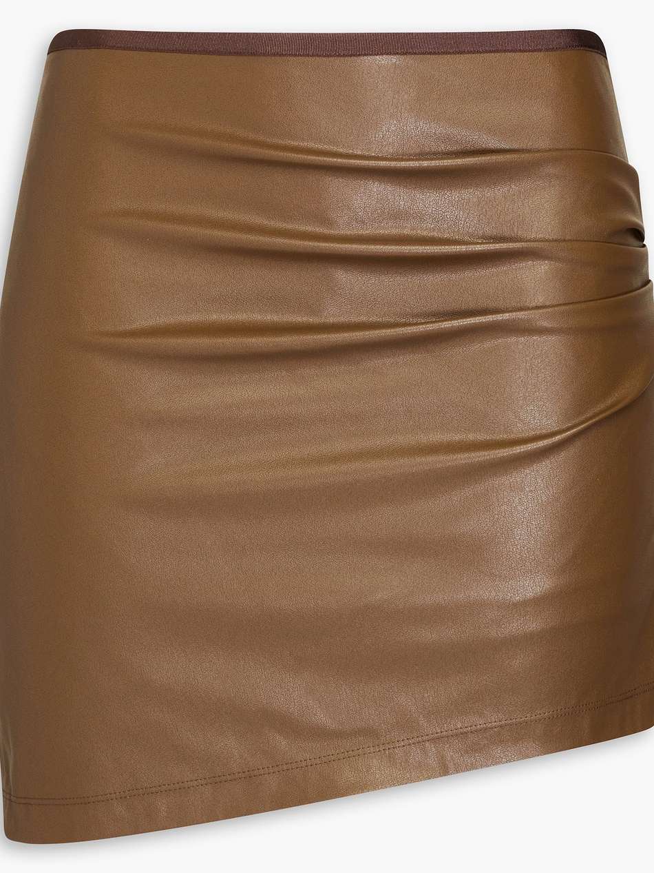 ruched mini skirt