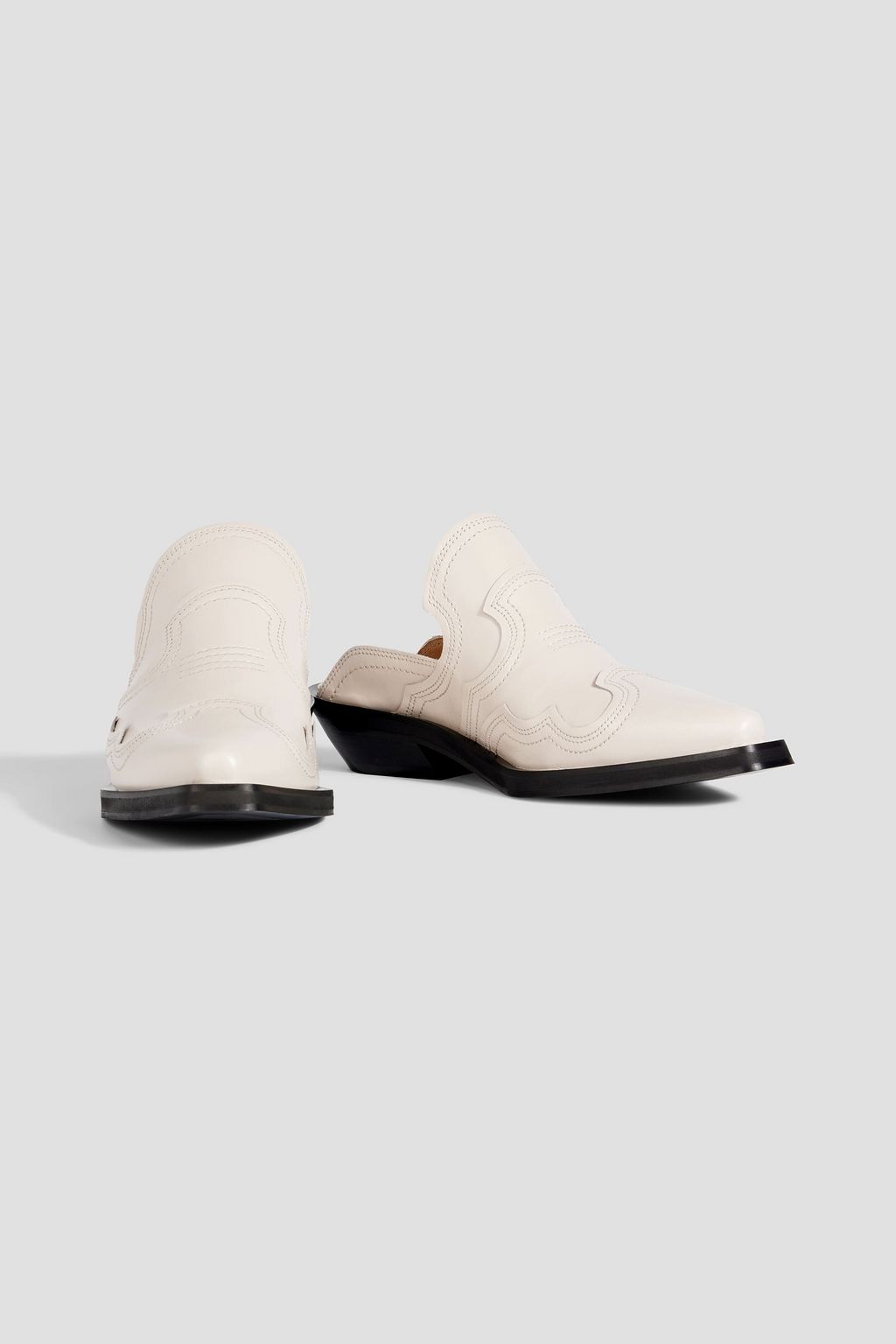 GANNI Western leather mules