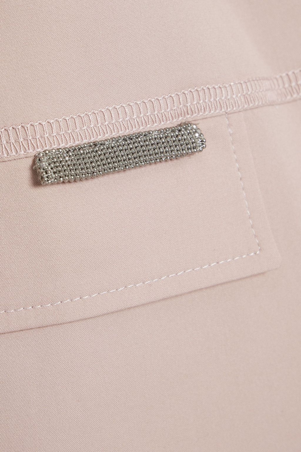 BRUNELLO CUCINELLI Bead-embellished cotton-blend poplin shirt