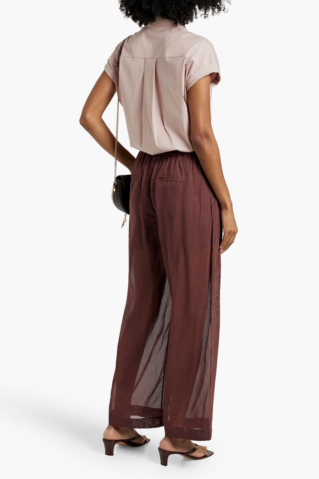BRUNELLO CUCINELLI Bead-embellished cotton-blend poplin shirt