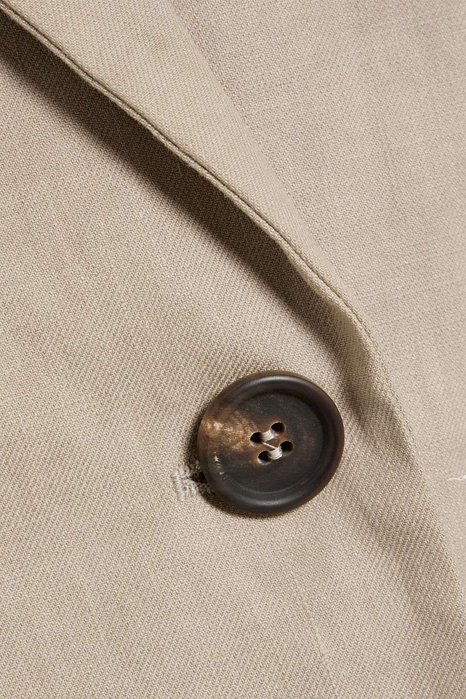 Brunello Cucinelli Double-breasted Linen-blend Blazer In Neutral