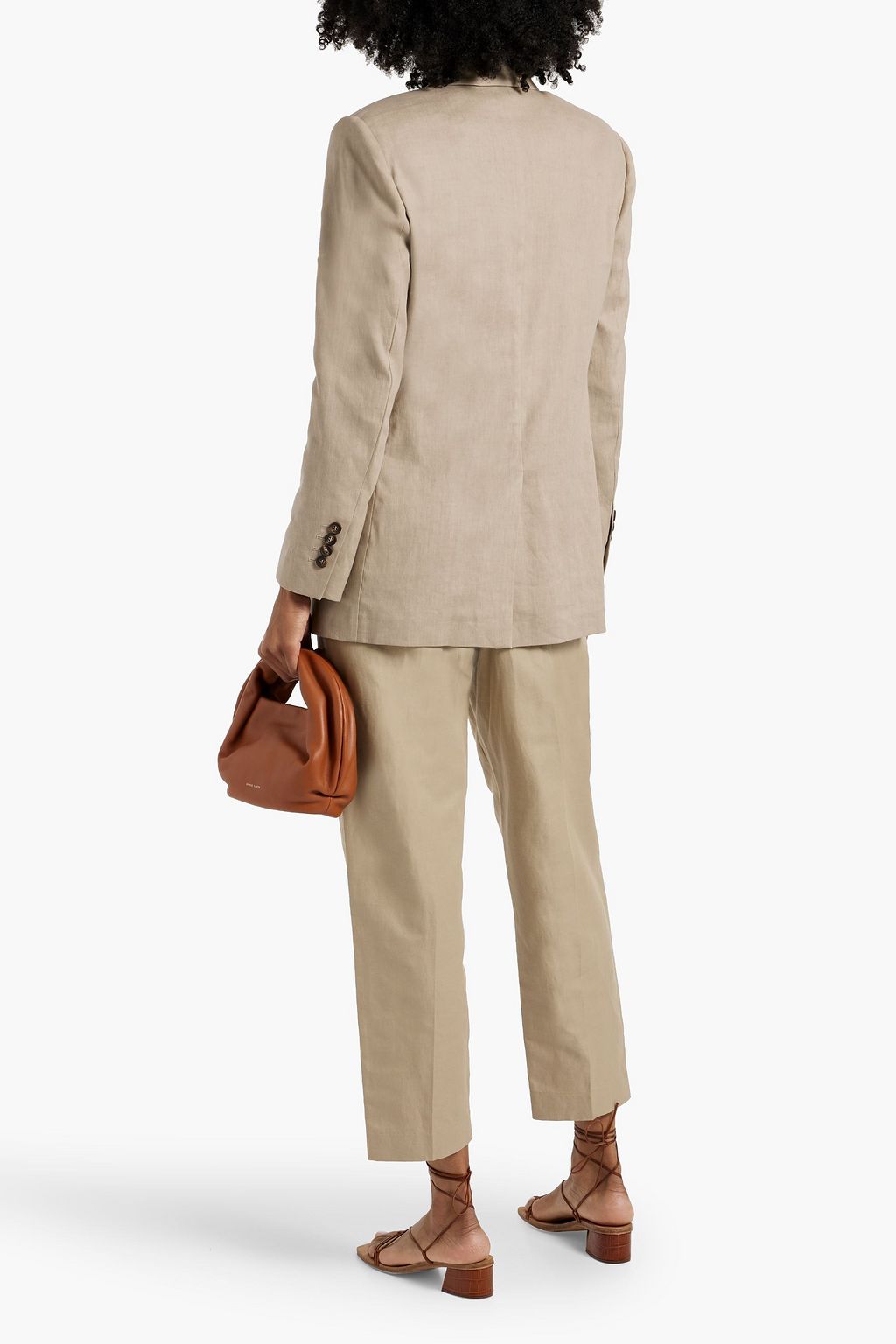 BRUNELLO CUCINELLI Double-breasted linen-blend blazer