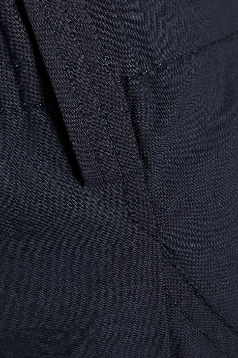 Brunello Cucinelli Cotton-blend Tapered Pants In Midnight Blue