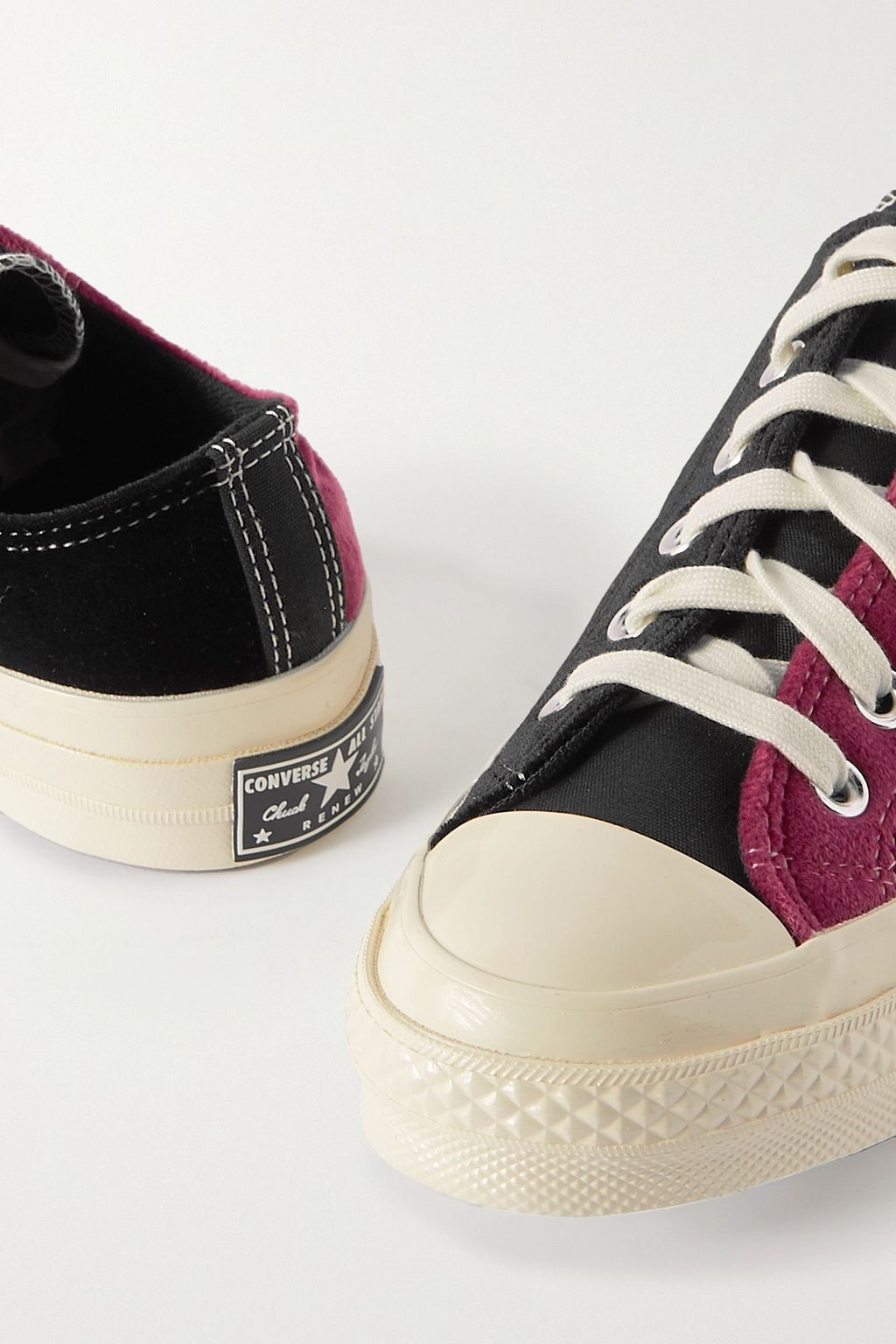 CONVERSE + Beyond Retro Chuck 70 two-tone velvet sneakers