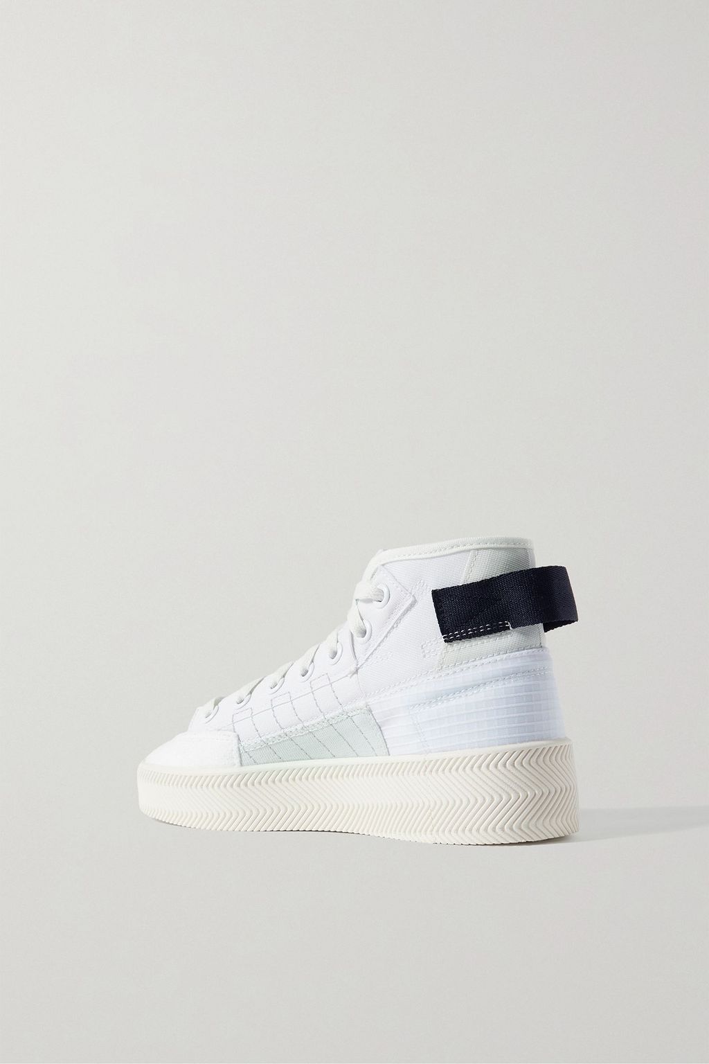 ADIDAS ORIGINALS + Parley Nizza canvas, ripstop and faux suede high-top sneakers