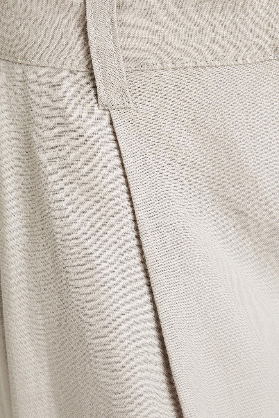 Enza Costa Pleated Linen Tapered Pants In Stone
