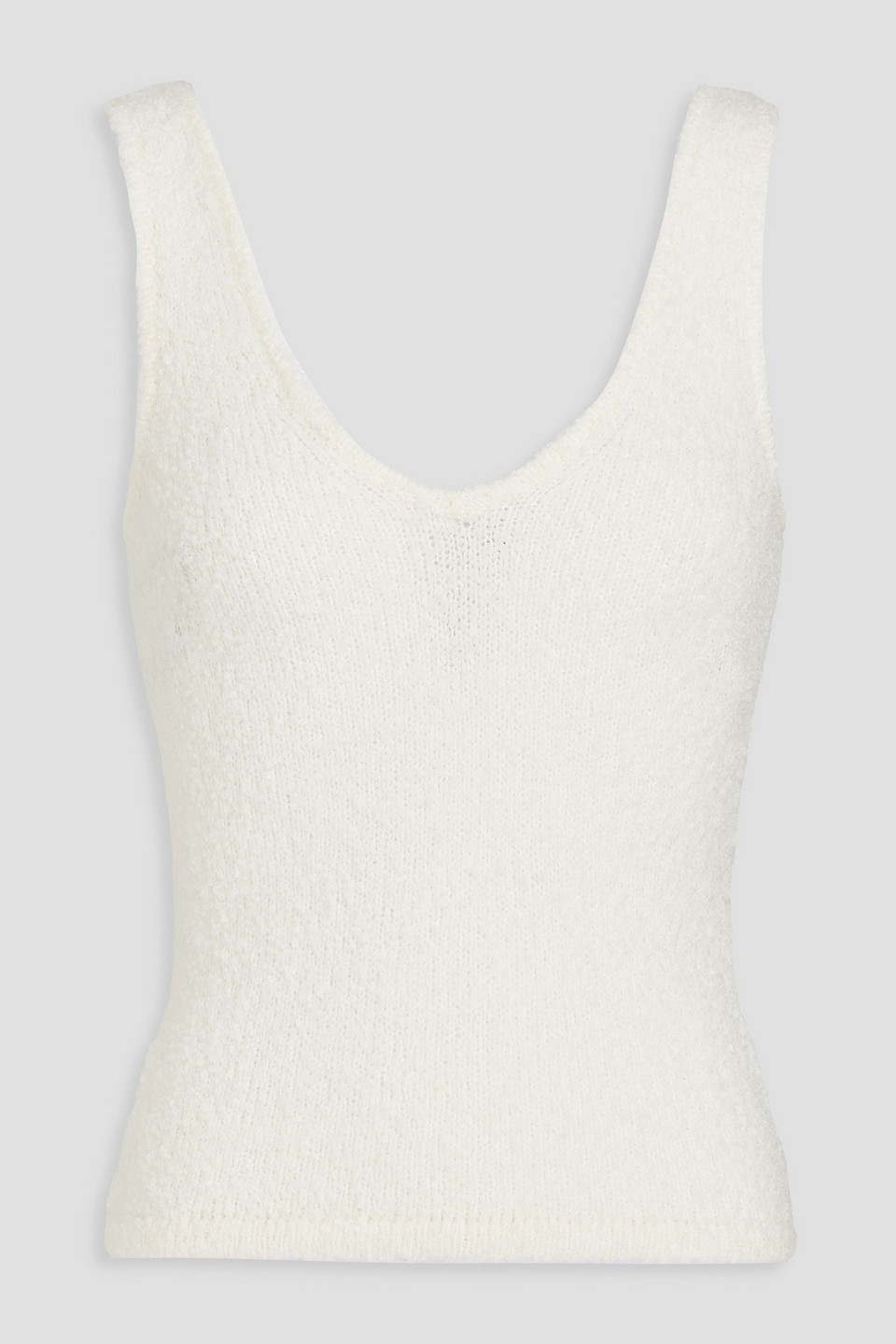 Bouclé-knit top