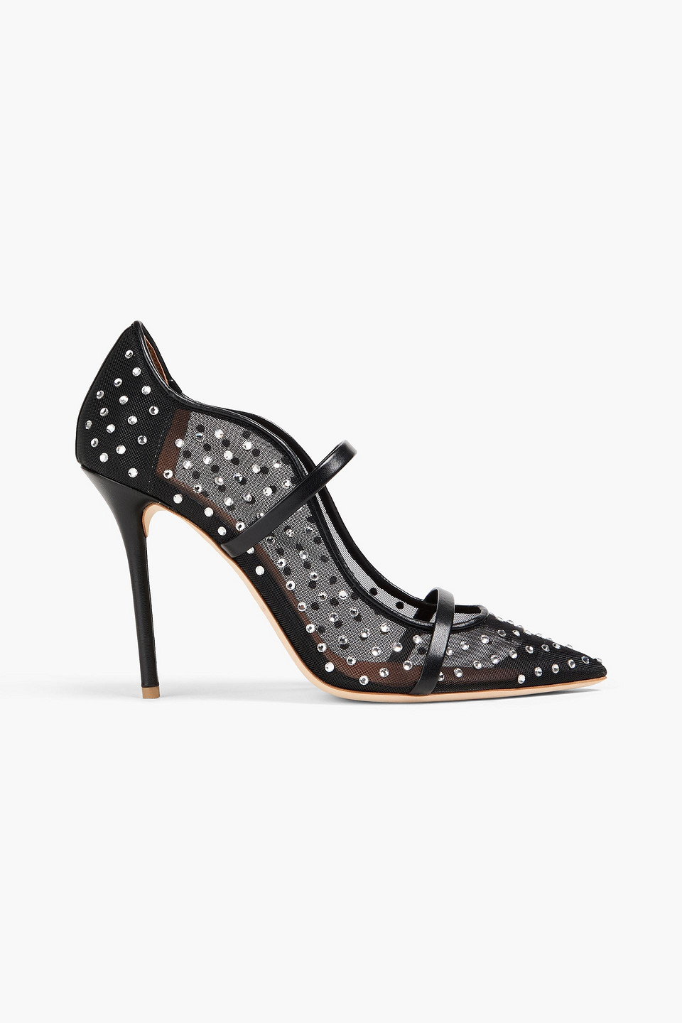 Maureen 100 crystal-embellished mesh pumps