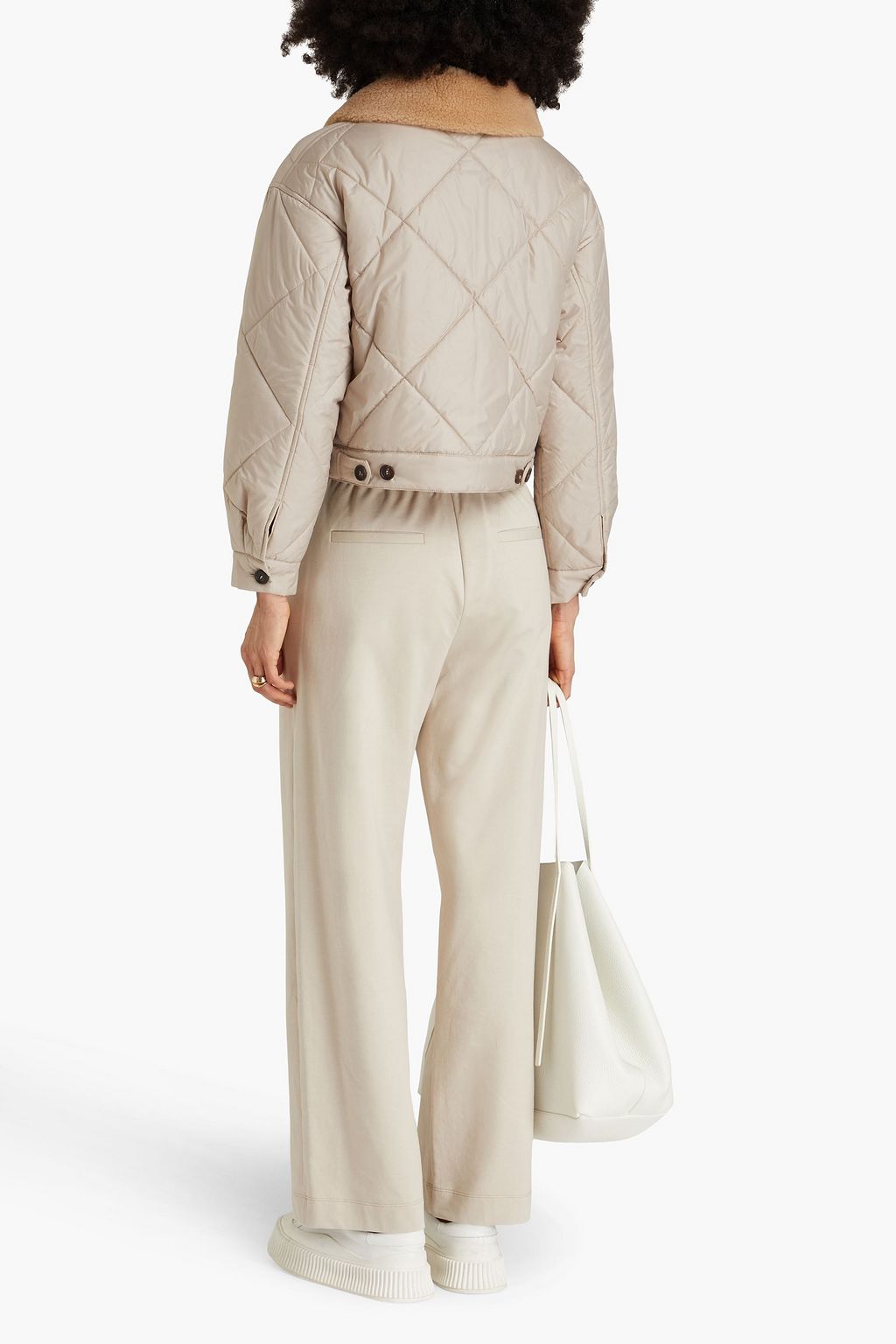 BRUNELLO CUCINELLI Bead-embellished quilted shell jacket