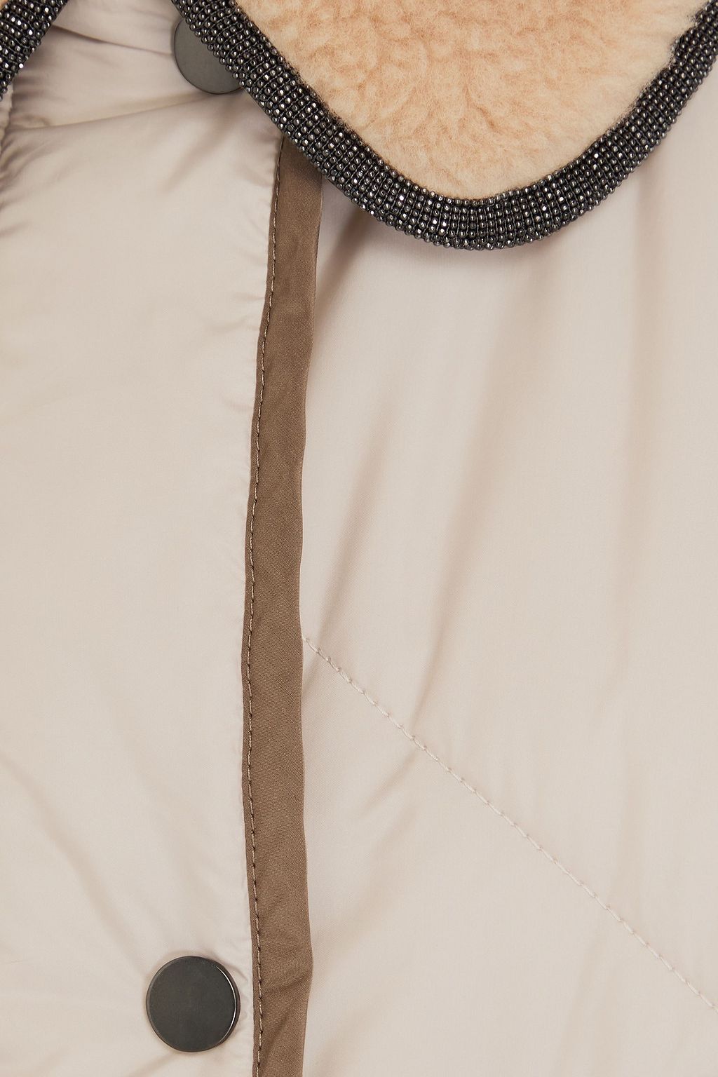 BRUNELLO CUCINELLI Bead-embellished quilted shell jacket
