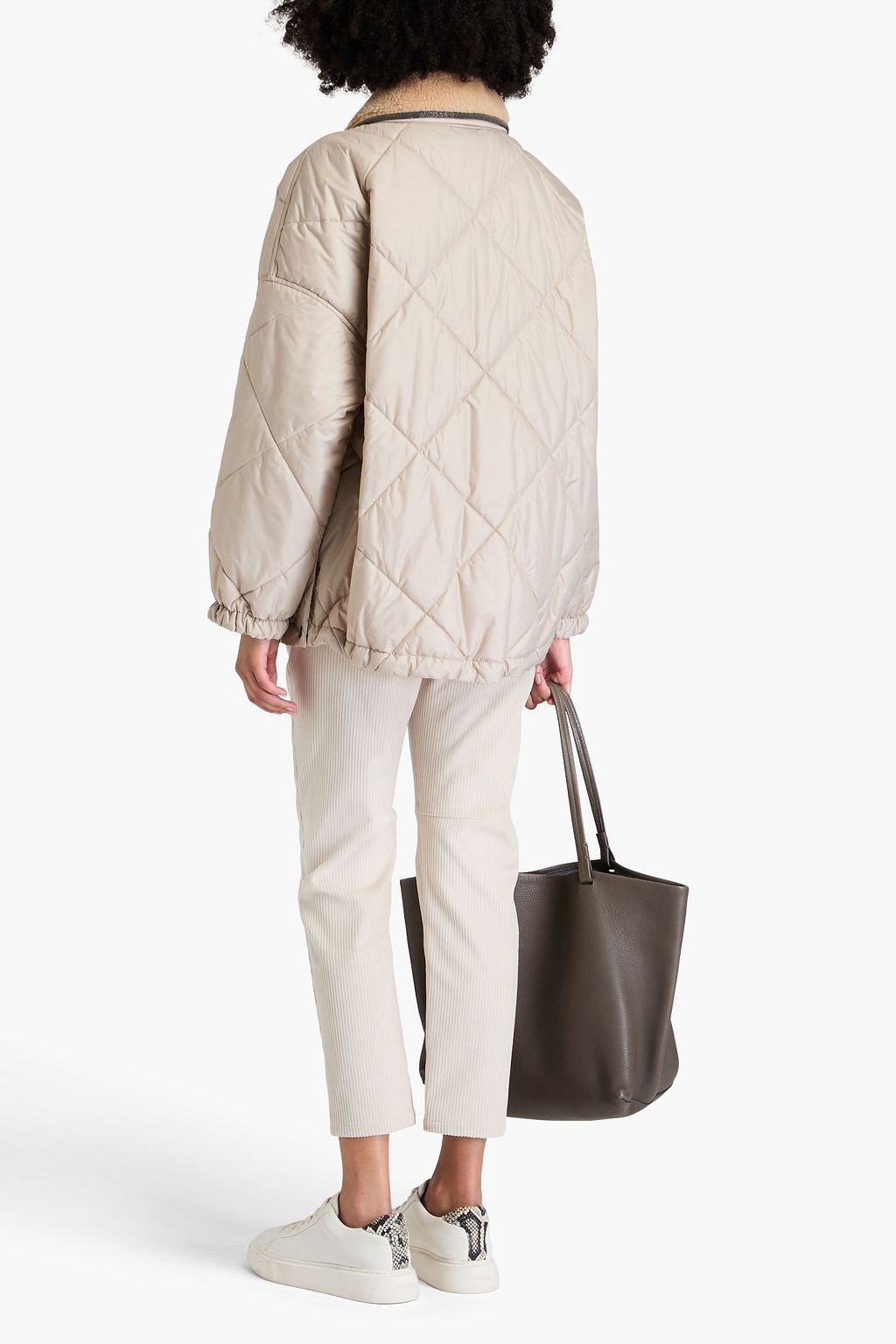 BRUNELLO CUCINELLI Bead-embellished quilted shell jacket