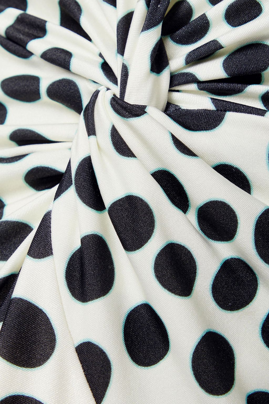 PATBO Bossa twist-front polka-dot halterneck swimsuit