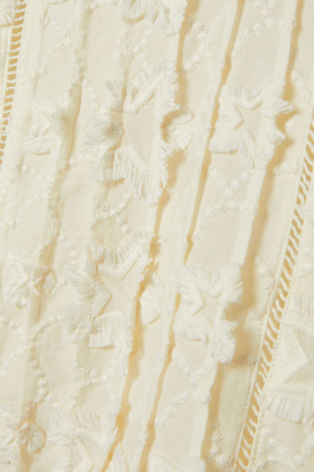 FARM RIO 3D Star embroidered cotton blouse