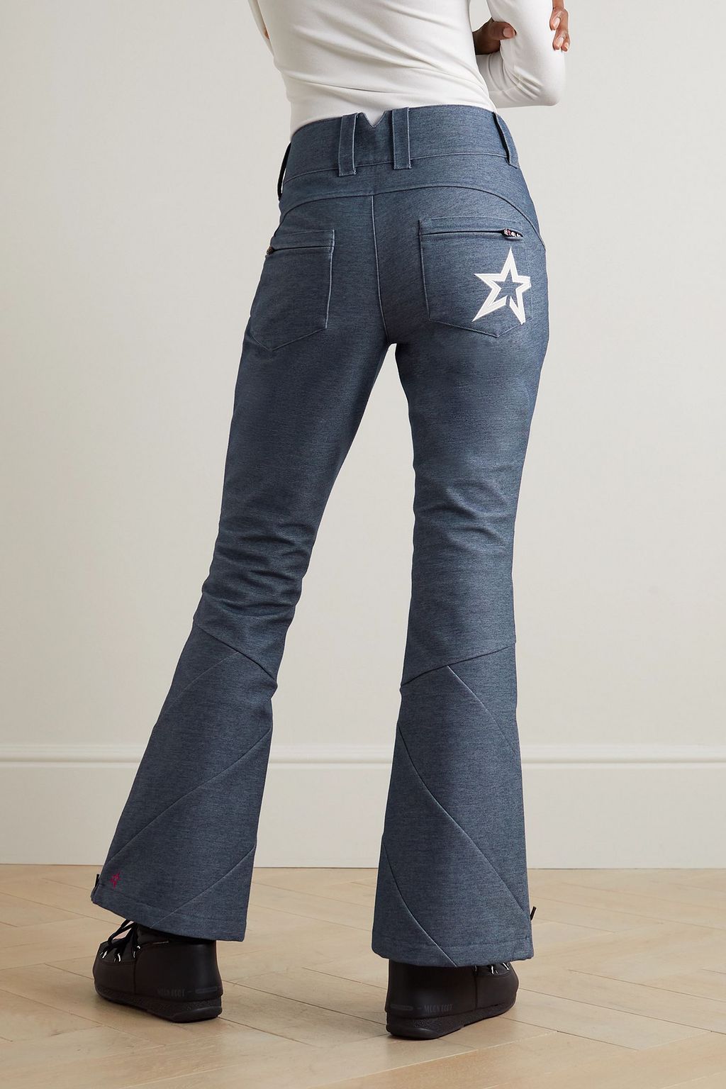 PERFECT MOMENT Arctic paneled embroidered flared ski pants