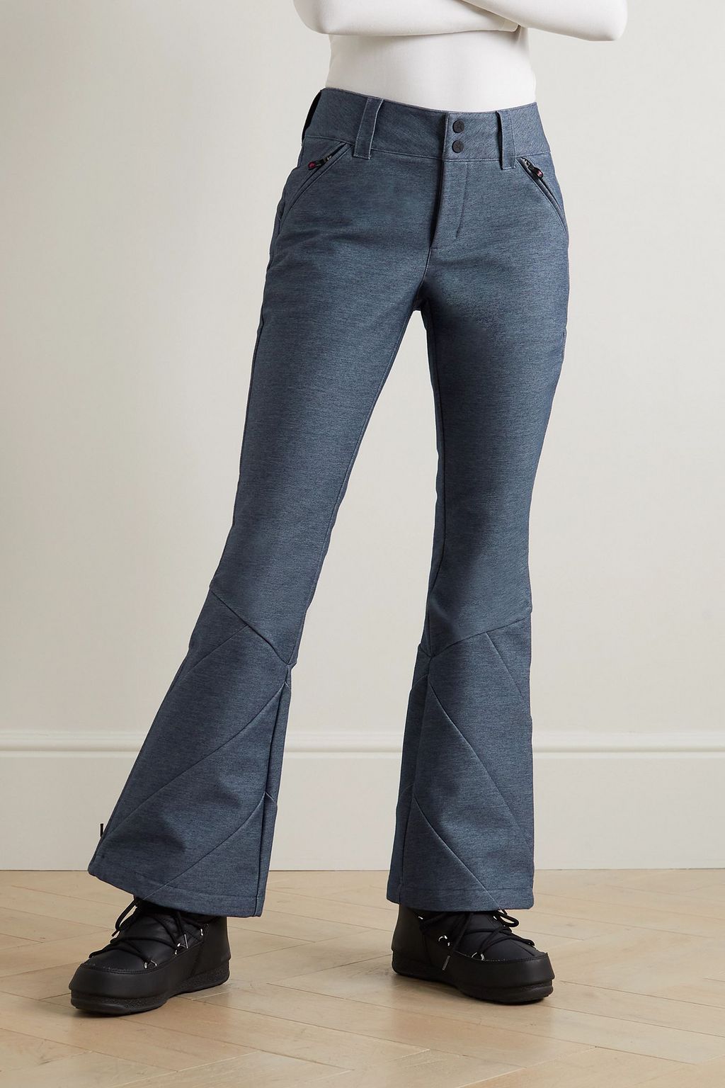 PERFECT MOMENT Arctic paneled embroidered flared ski pants